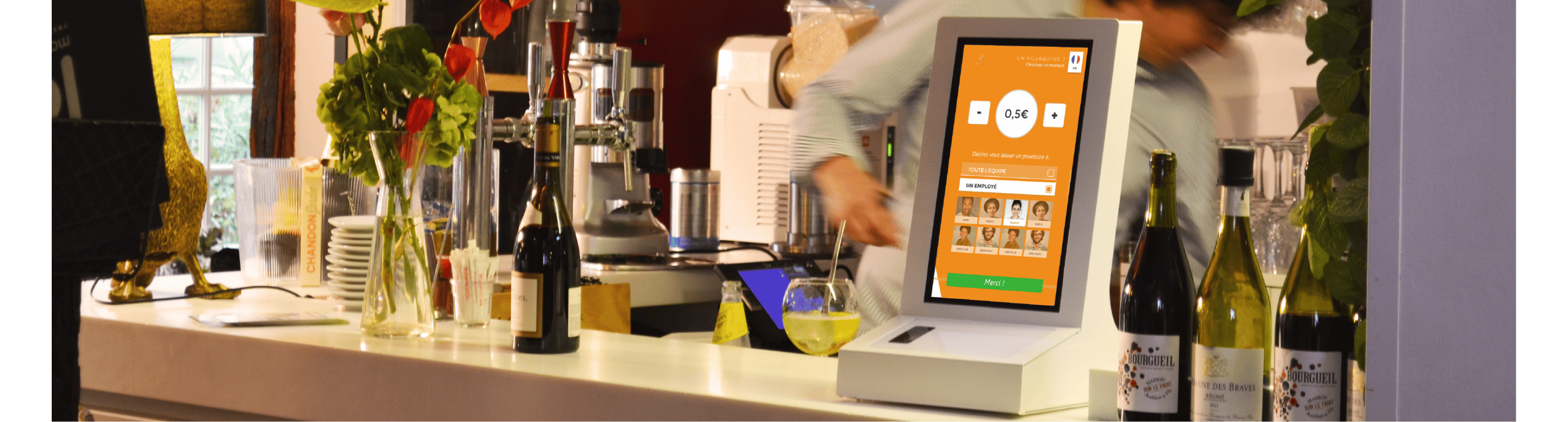 Application Mobile Humetips Le pourboire facile digital sur HumeCloud