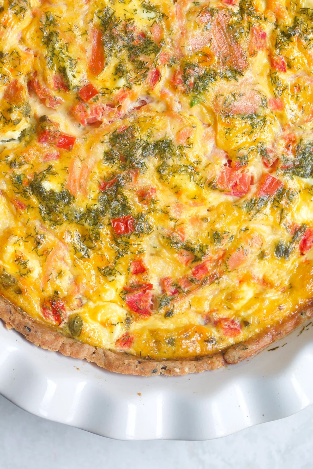 Smoked Salmon Quiche (with everything bagel spice crust!) Hummusapien