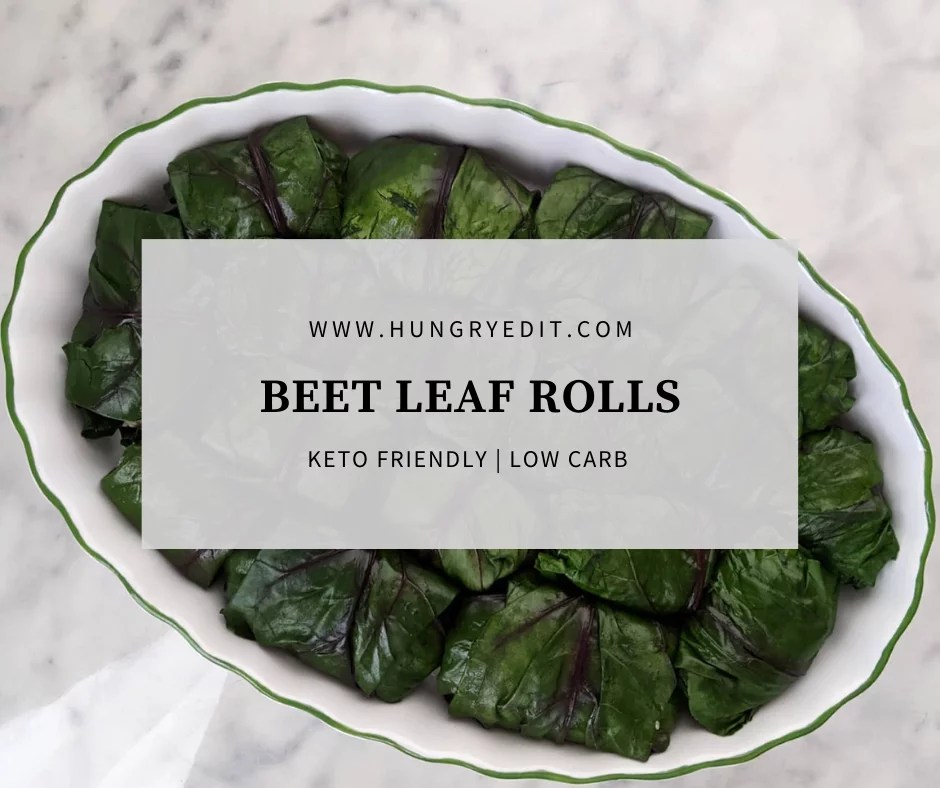 Keto Beet Leaf Rolls (With Creamy Dill Sauce) Holubtsi