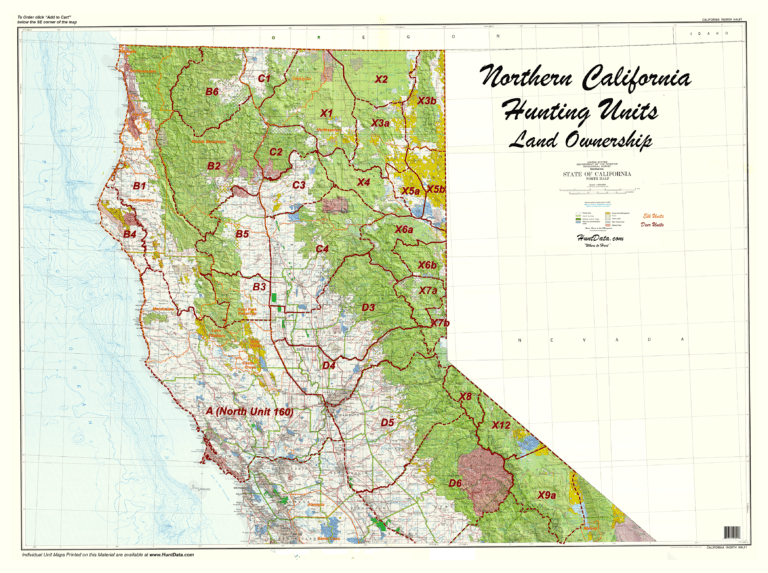 Northern California Zone Map. Hunt Data