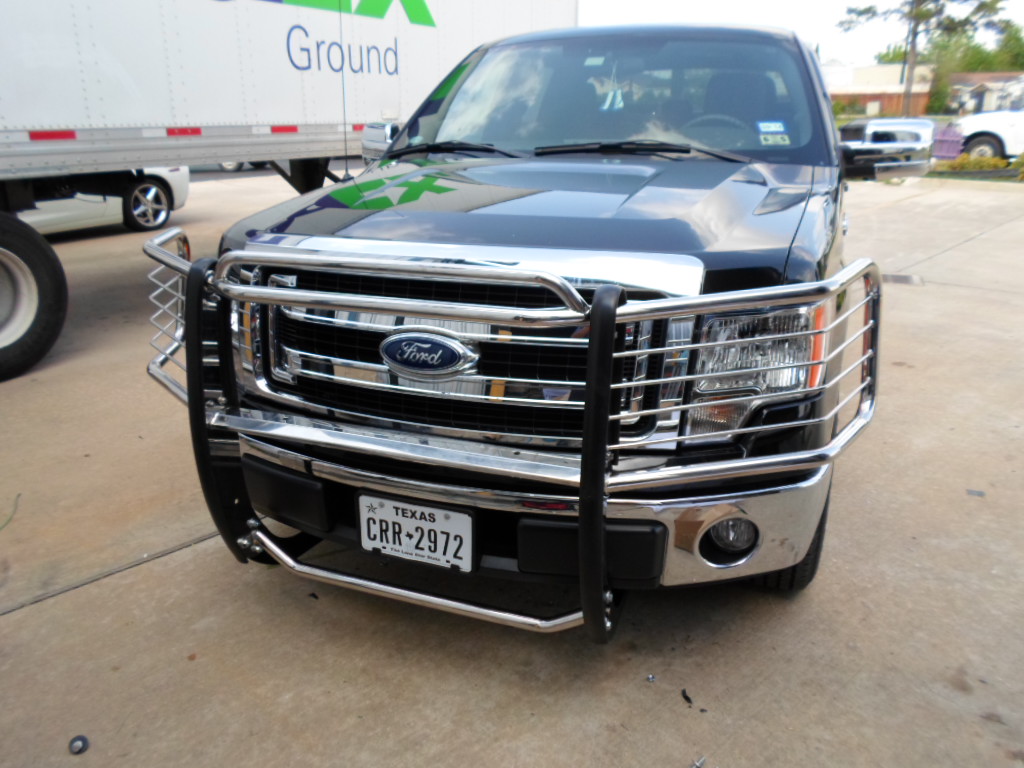0914 Ford F150 (w/ tow hooks) chrome brush grille Grill Guard