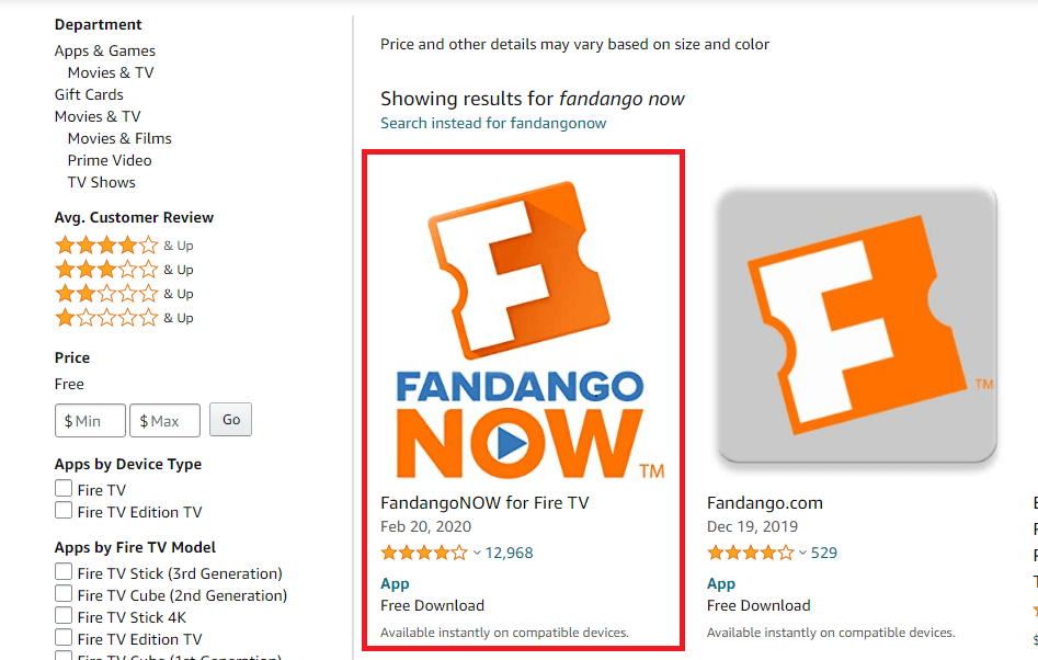How to Stream FandangoNOW on Firestick