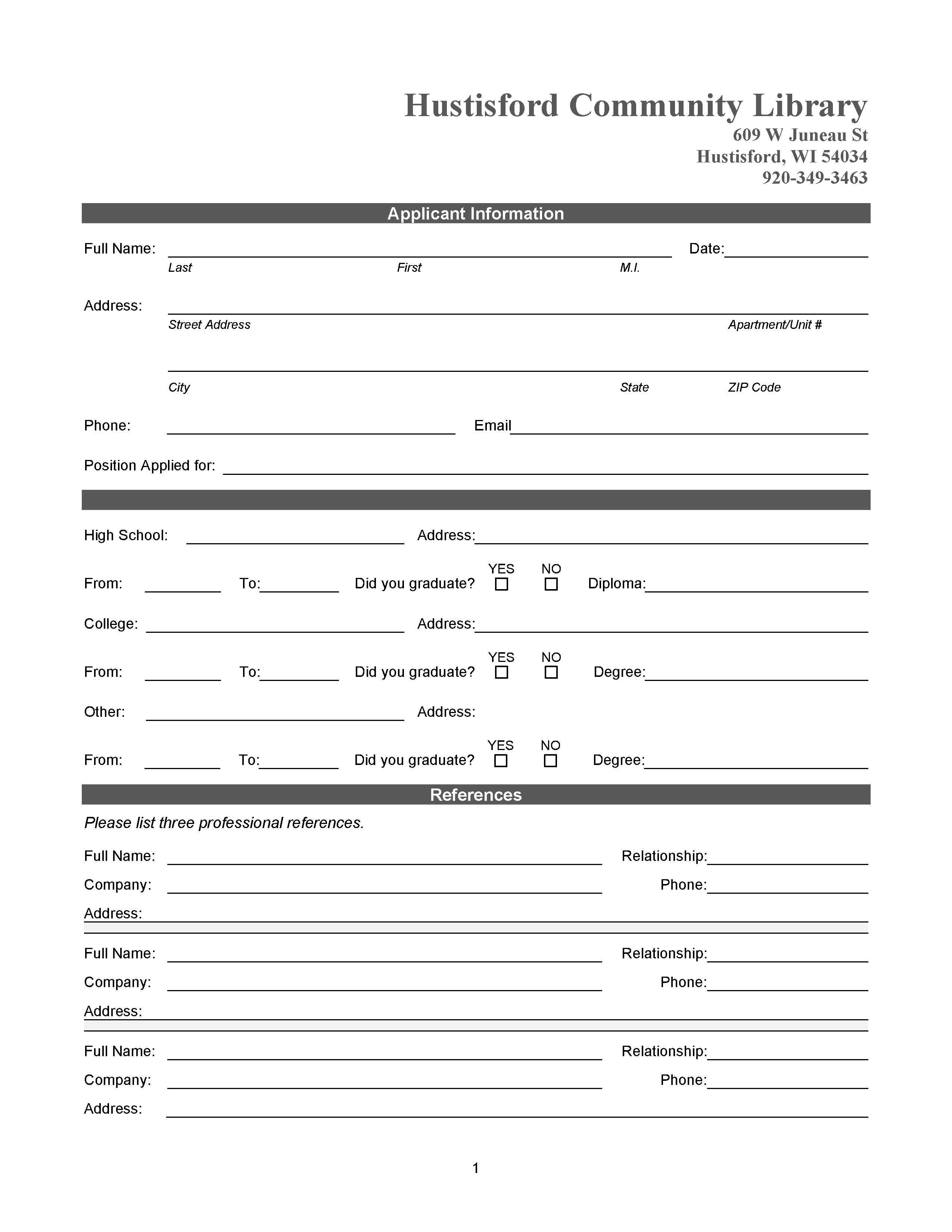 About Us Hustisford Community Library