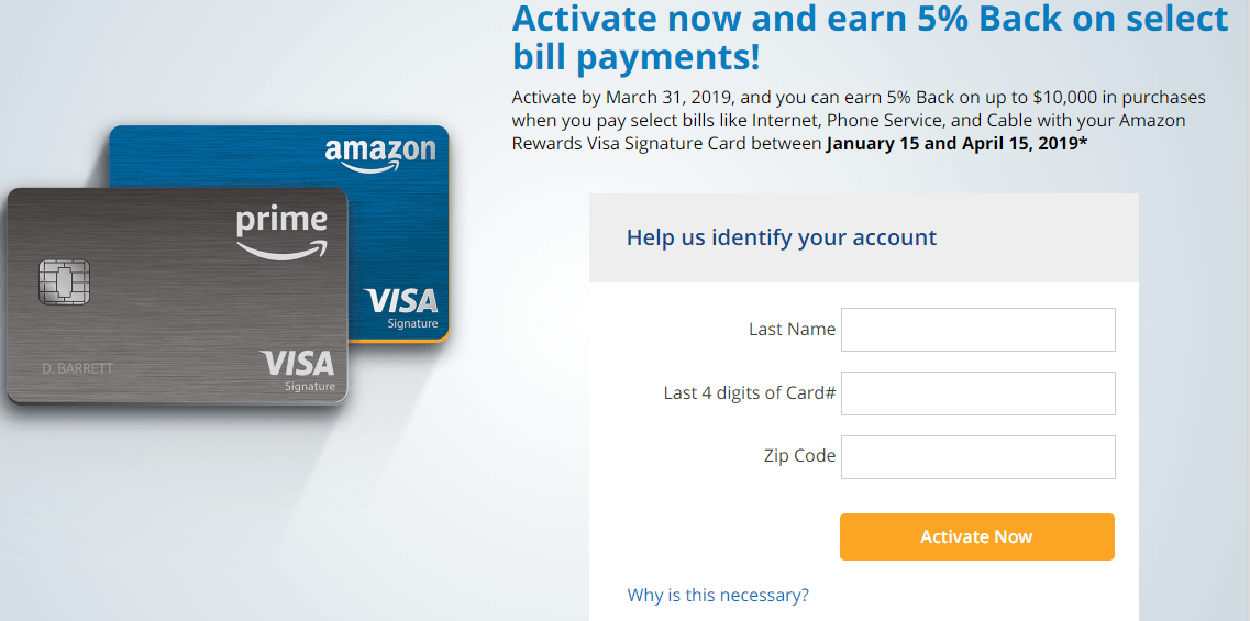 Amazon Chase Cardholder Promotion Get 5 Back on Select Bill Payments