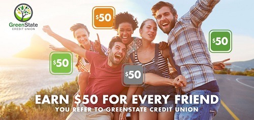 Green State Credit Union 50 Referral Bonus (IA)