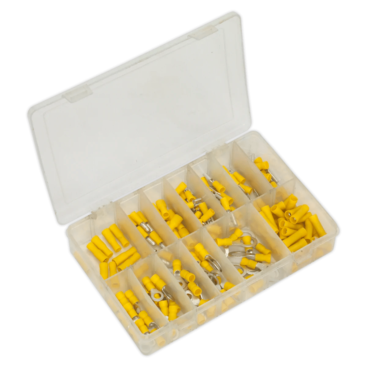 Crimp Terminal Assortment 140pc Yellow Huttie