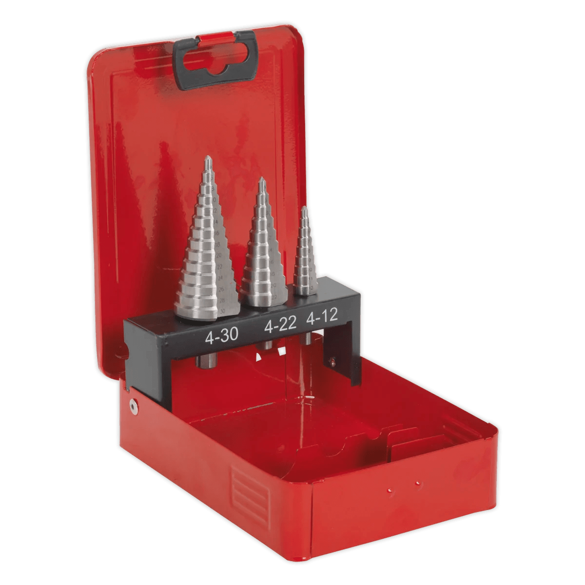 HSS M2 Step Drill Bit Set 3pc Double Flute Huttie