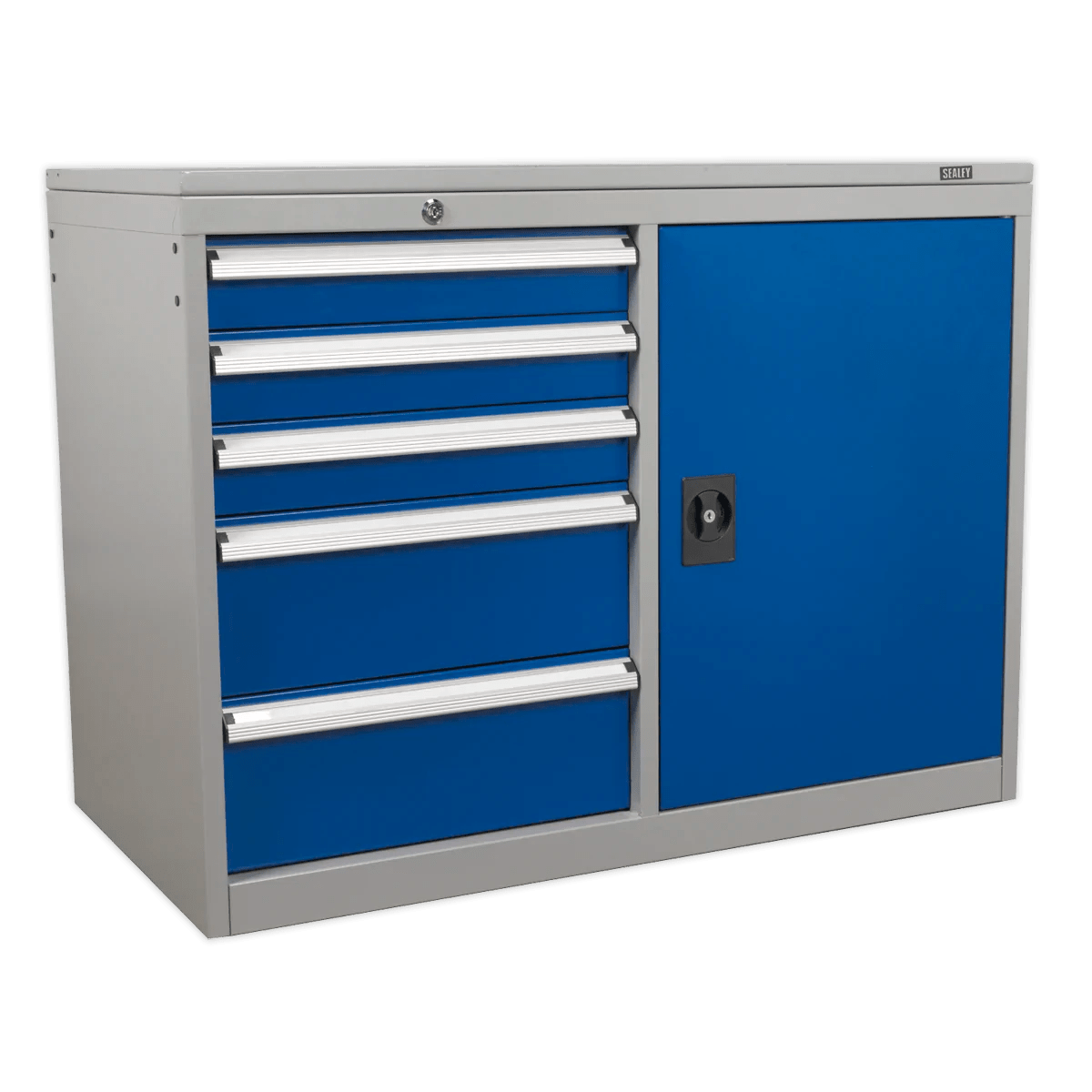 Industrial 5 Drawer & 1 Shelf Locker Huttie
