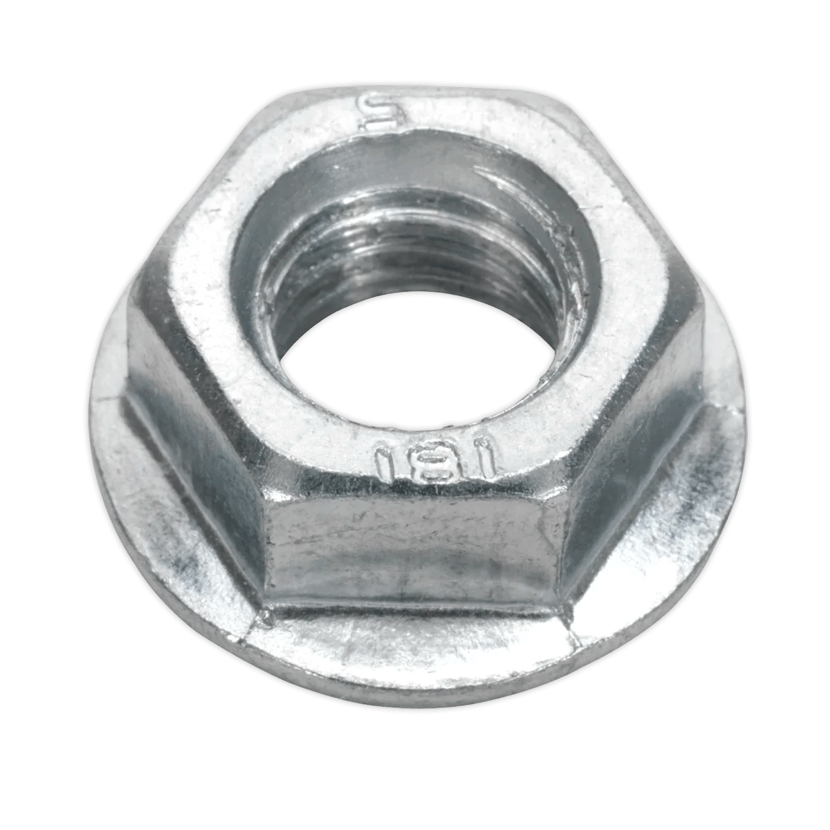 Flange Nut Serrated M12 Zinc Pack of 50 Huttie