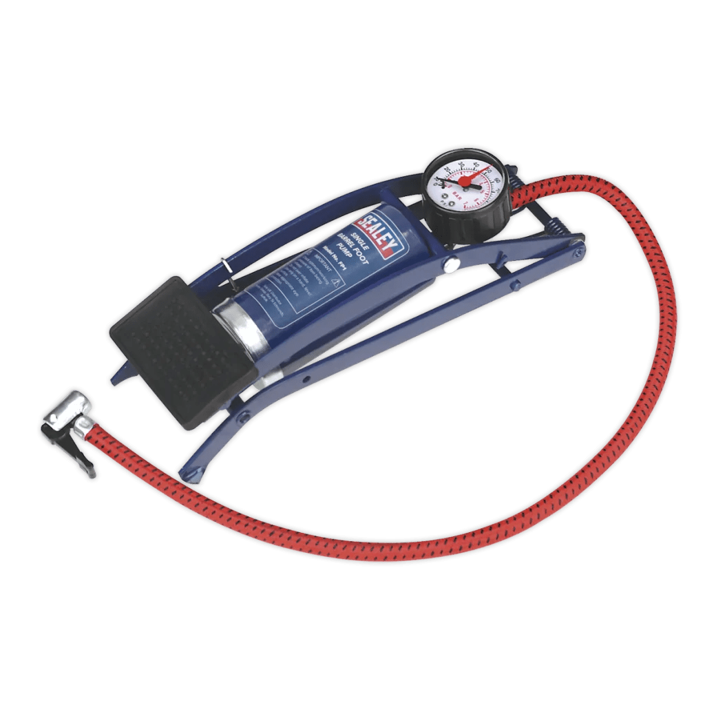 Foot Pump Single Barrel Huttie