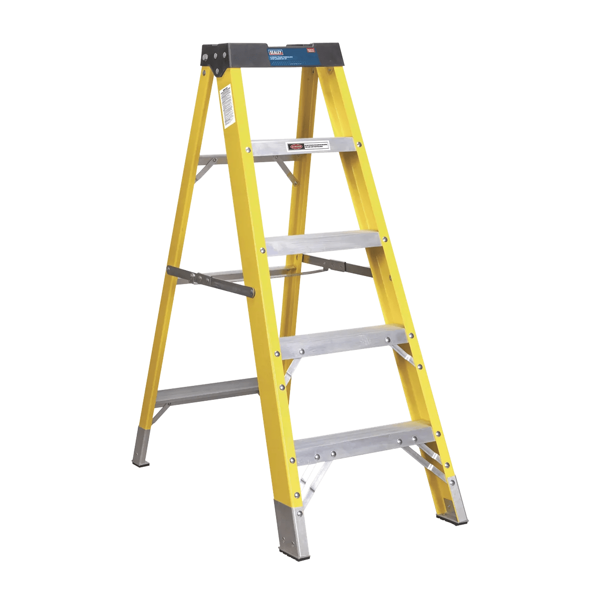 Fibreglass Step Ladder 4Tread EN 131 Huttie