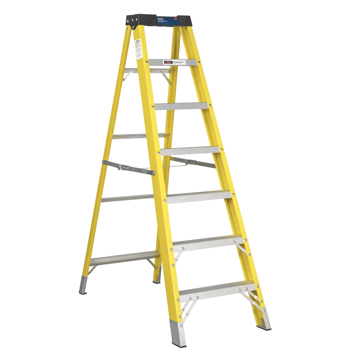 Fibreglass Step Ladder 6Tread EN 131 Huttie