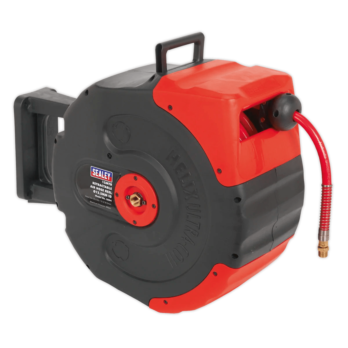 Retractable Air Hose Reel 15m Ø12.5mm ID Huttie