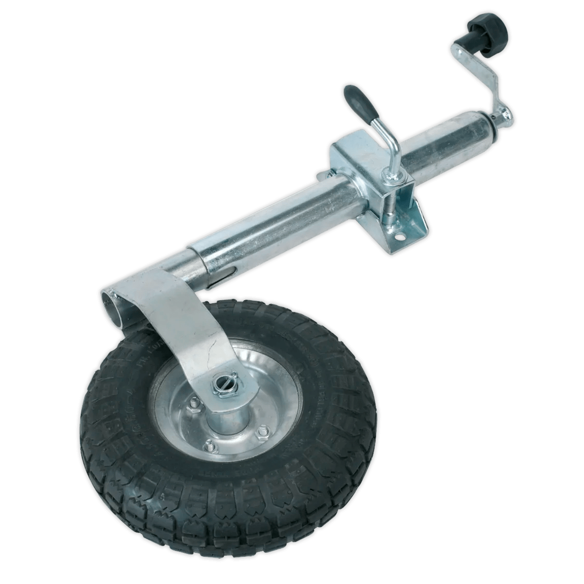 Jockey Wheel & Clamp Ø48mm Ø260mm Pneumatic Wheel Huttie