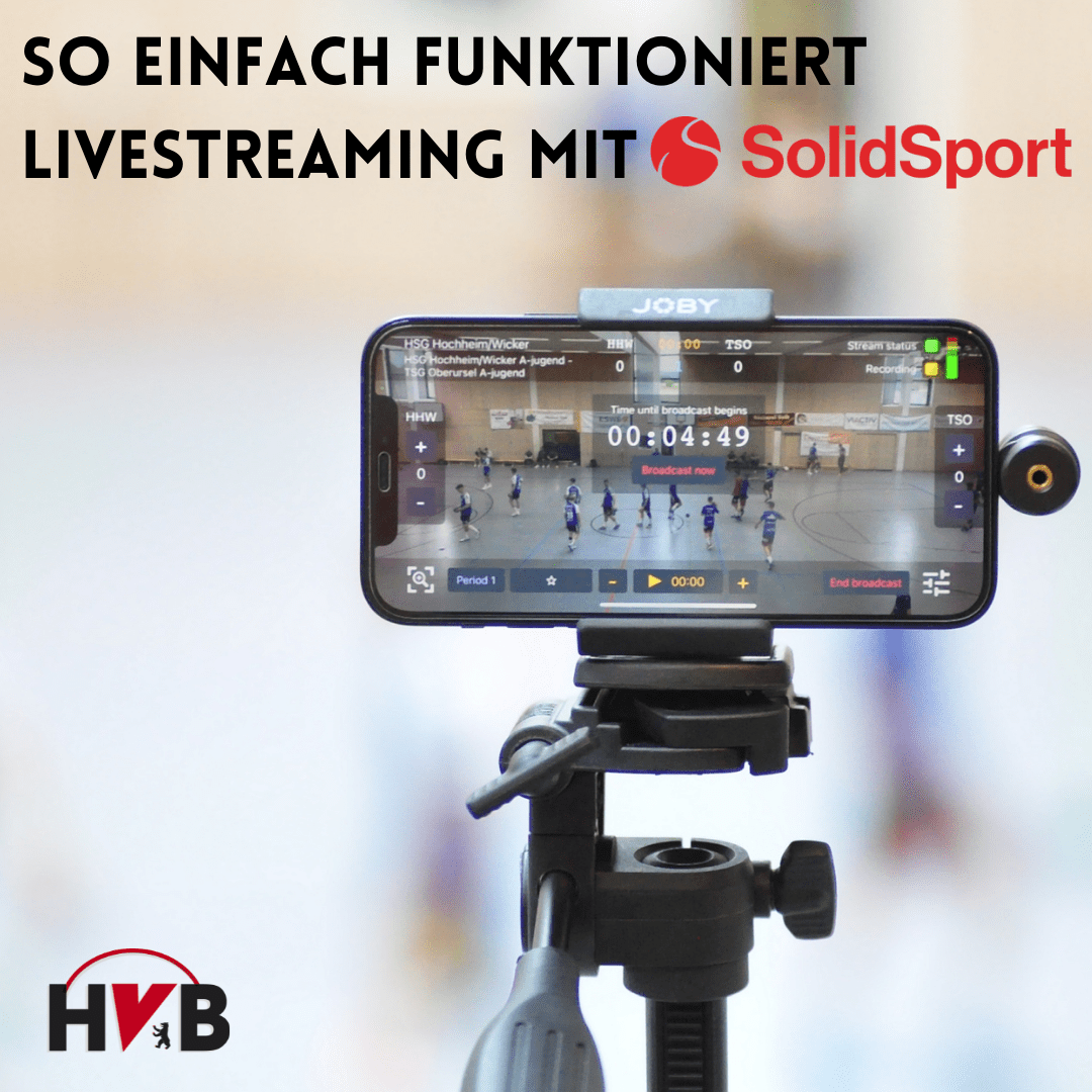 Livestream mit Solidsport starten HandballVerband Berlin