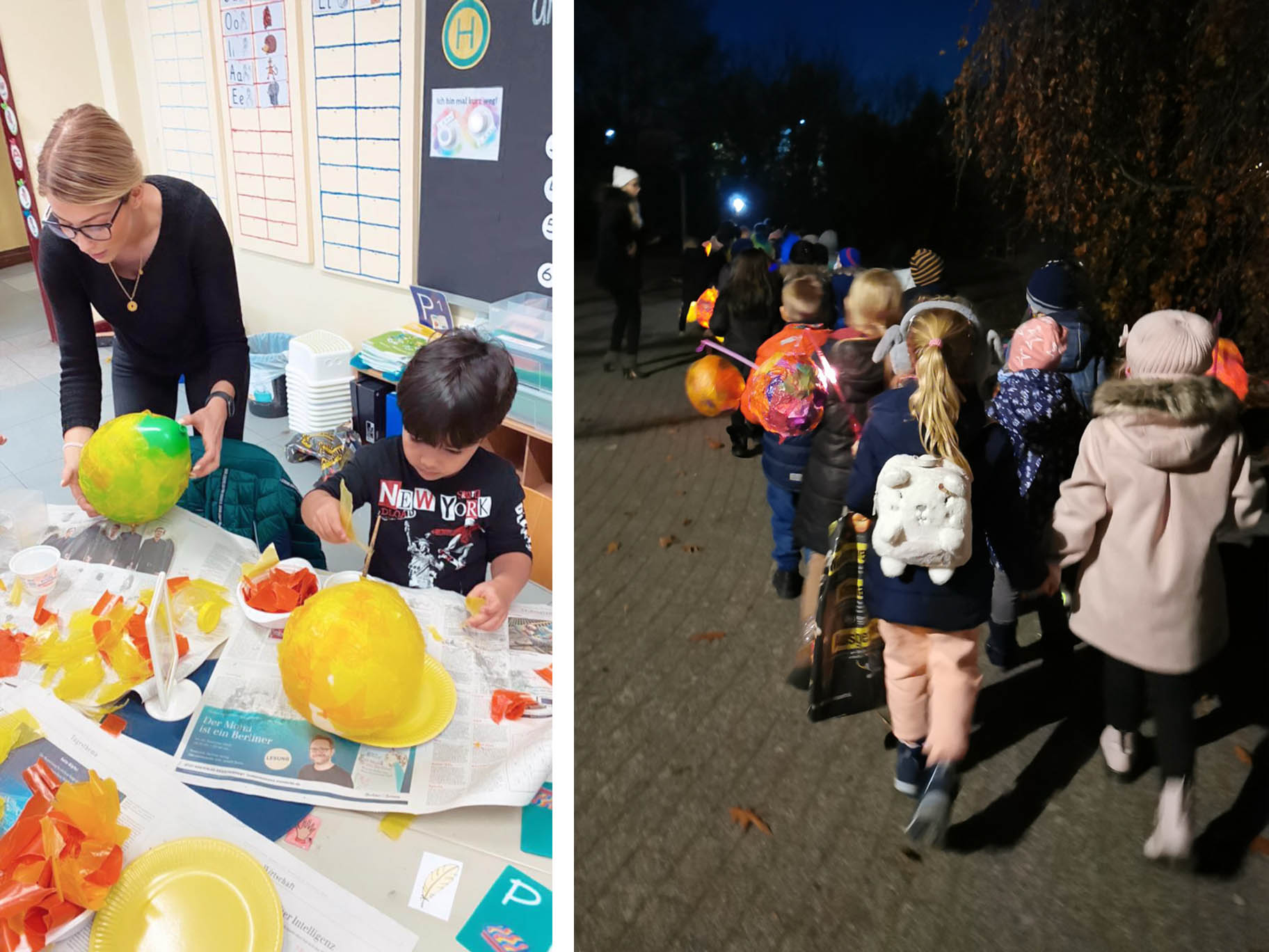 Laternenfest in der ersten Klasse HermannvonHelmholtzSchule