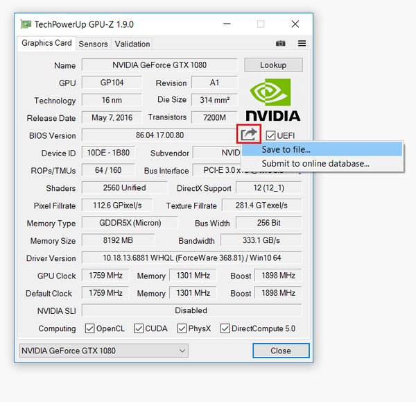 Flash BIOS VGA NVIDIA HW Legend