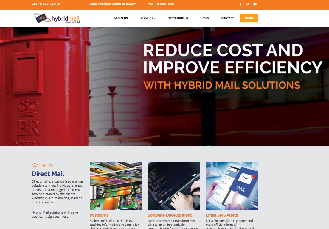 hybrid mail solutions launches new website Hybrid Mail