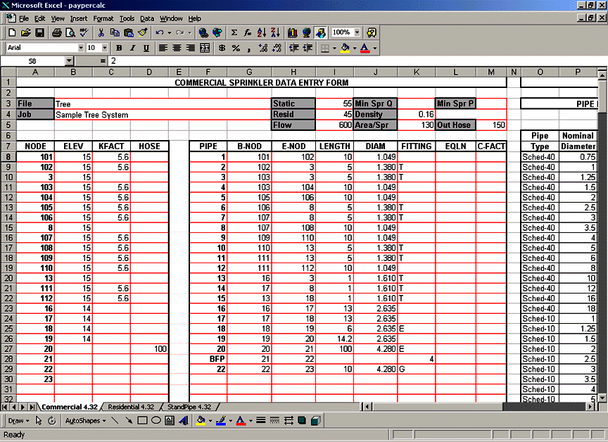 Fire Sprinkler Hydraulic Calculation and Design Software.