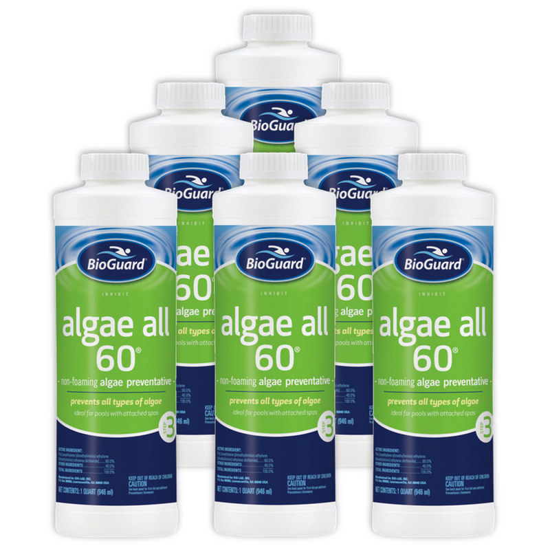 BioGuard Algae All 60 Pool Algaecide 32 oz 6 Pack