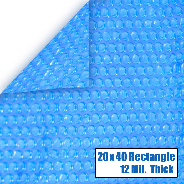 20 x 40 Rectangle 12 mil Solar Cover for InGround