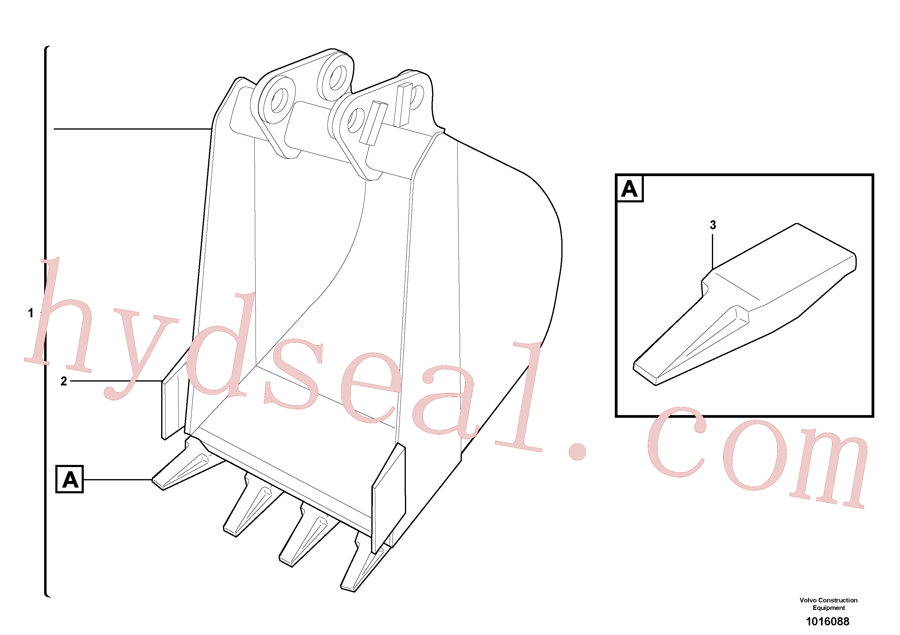 VOE11806670 Bucket for Volvo Excavator spare