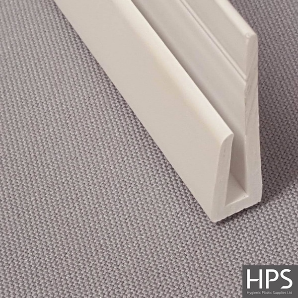 10 Foot 3050mm PVC H Section / Joining Strip White
