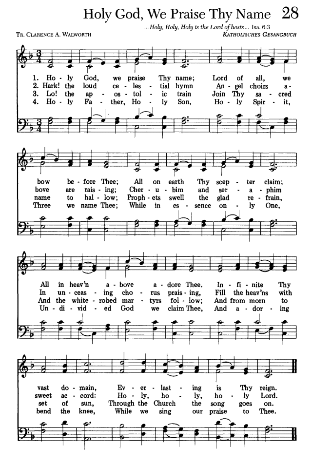 Sing Joyfully 28. Holy God, we praise Thy name