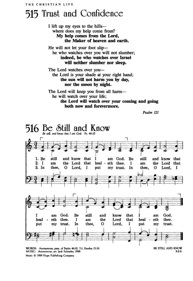 The Worshiping Church 516. Be still and know that I am God