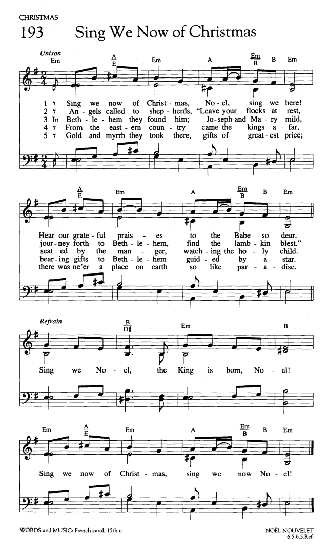 Sing We Now of Christmas