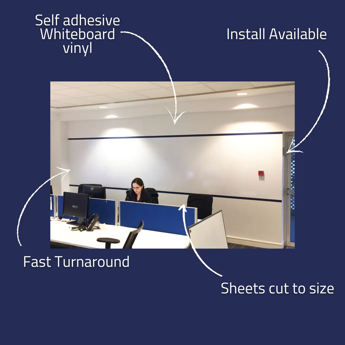 Whiteboard vinyl wall sticker Hyper Creative Hyper Creative