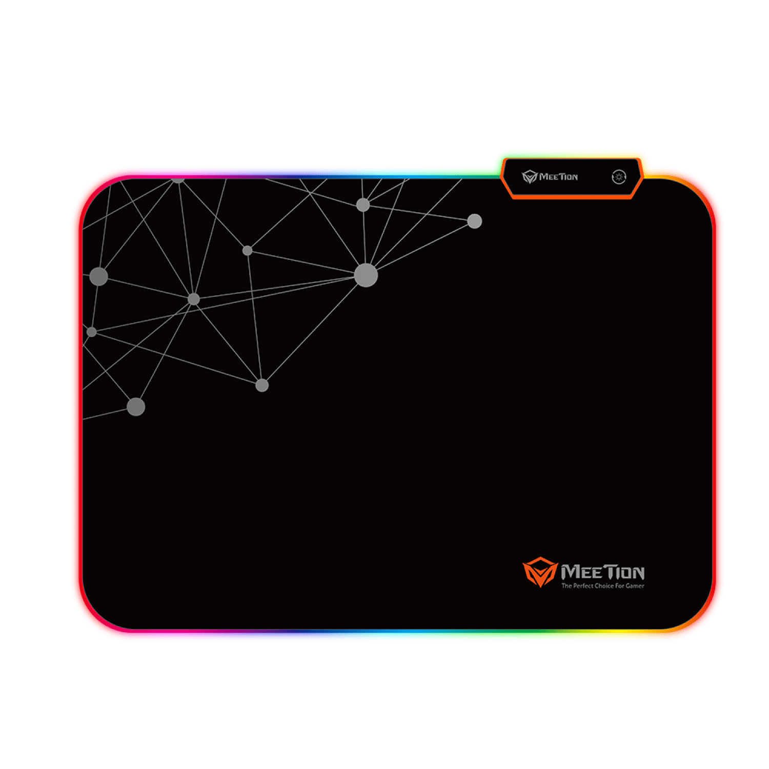 Meetion PD120 Soft Natural Rubber Led RGB Gaming Mouse Mat, Black MT