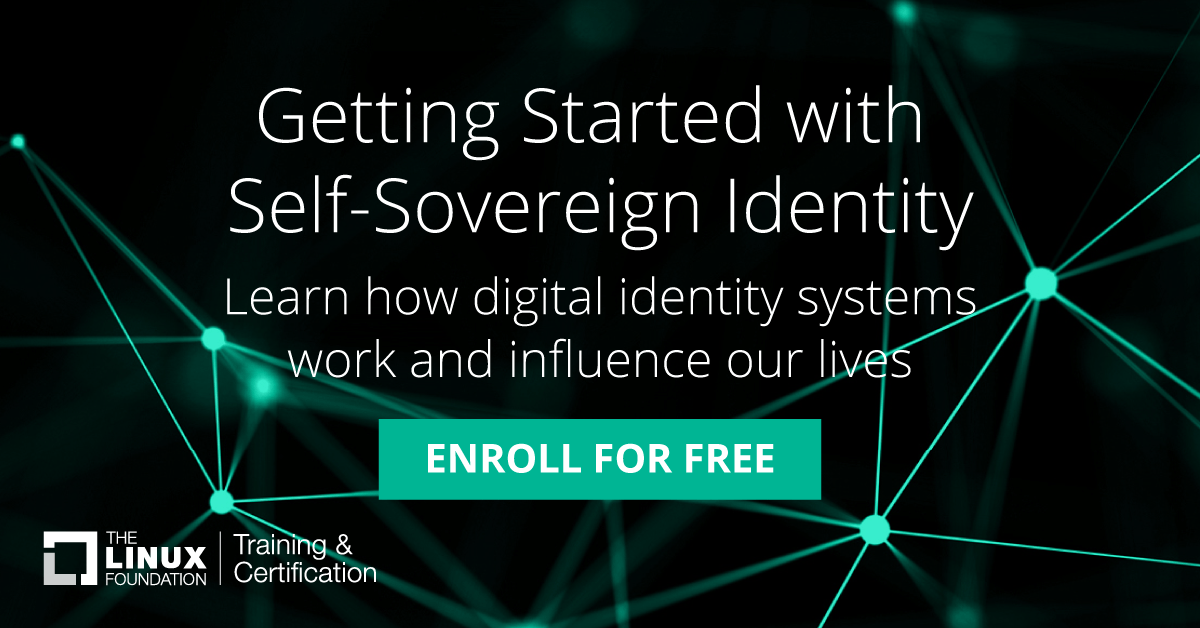 Learn the Fundamentals of SelfSovereign Identity in Free Online