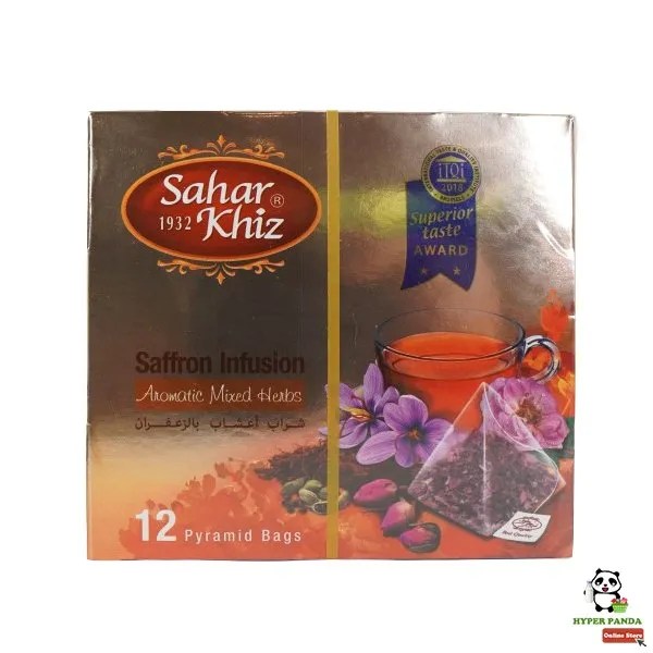 Saharkhiz Saffron Herbal Infusion 12 BAGS دمنوش زعفرانی Hyper