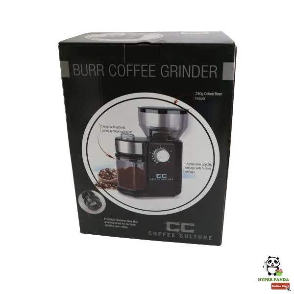Electric Burr Coffee Grinder Black Size 12 Cup Hyper Panda Supermarket