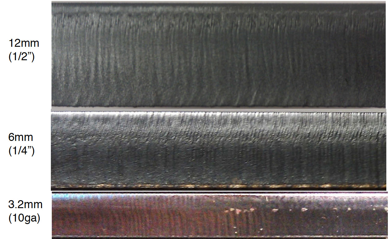 Laser O2 cutting guide for mild steel Hypertherm