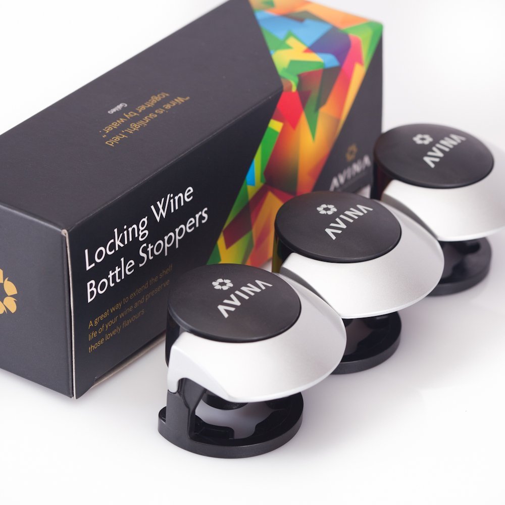 Preserve Your Opened Wine With This Locking Wine Stopper Set