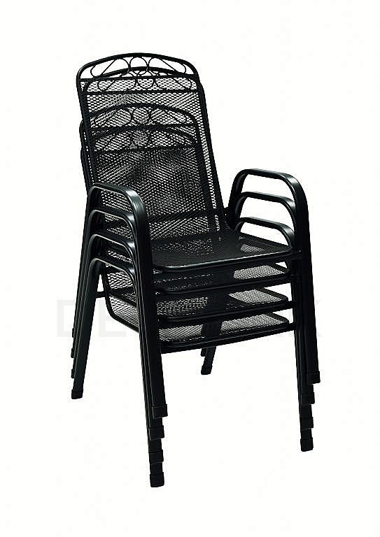 Gartenstuhl Aus Metall Grey (Schwarz) | I-Gartenmoebel.de