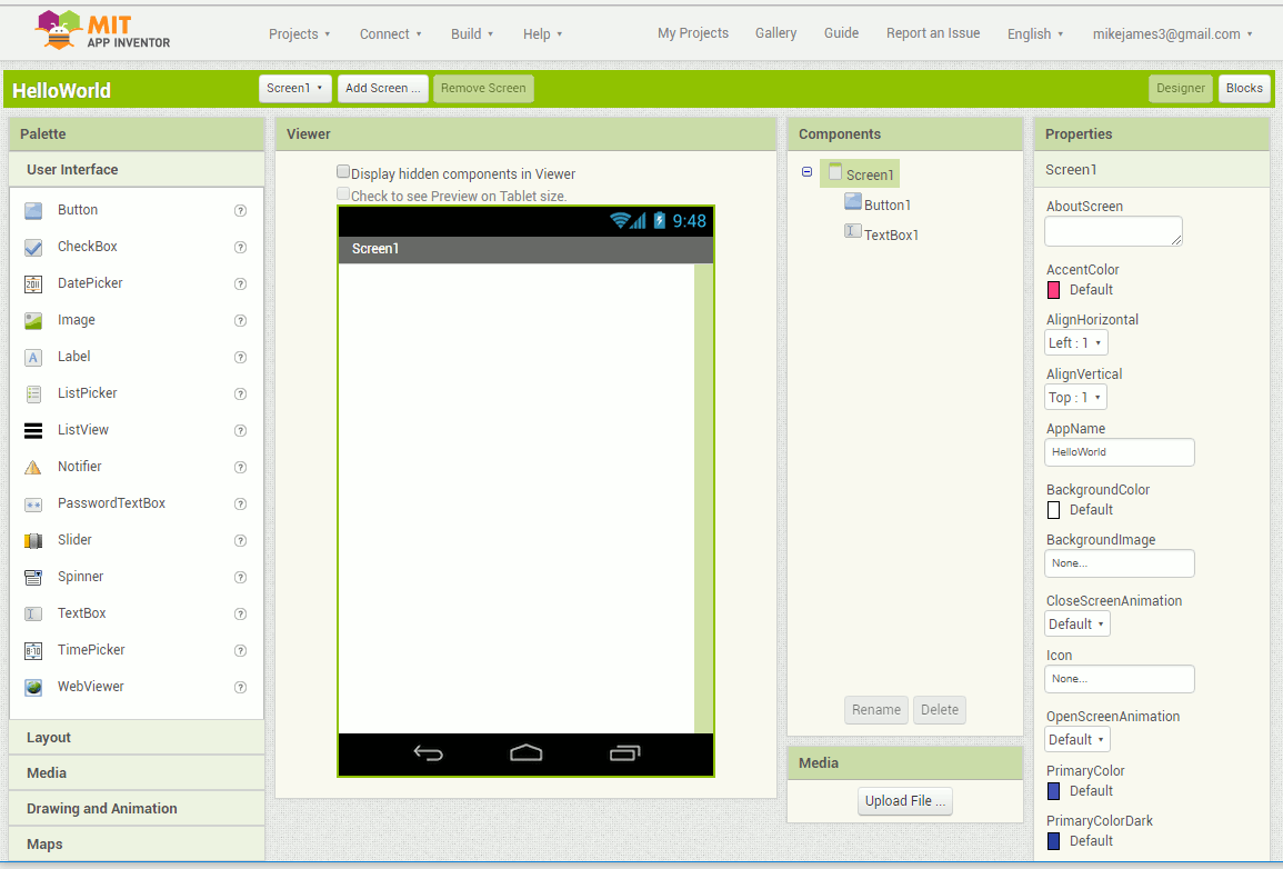 Getting started with MIT App Inventor 2