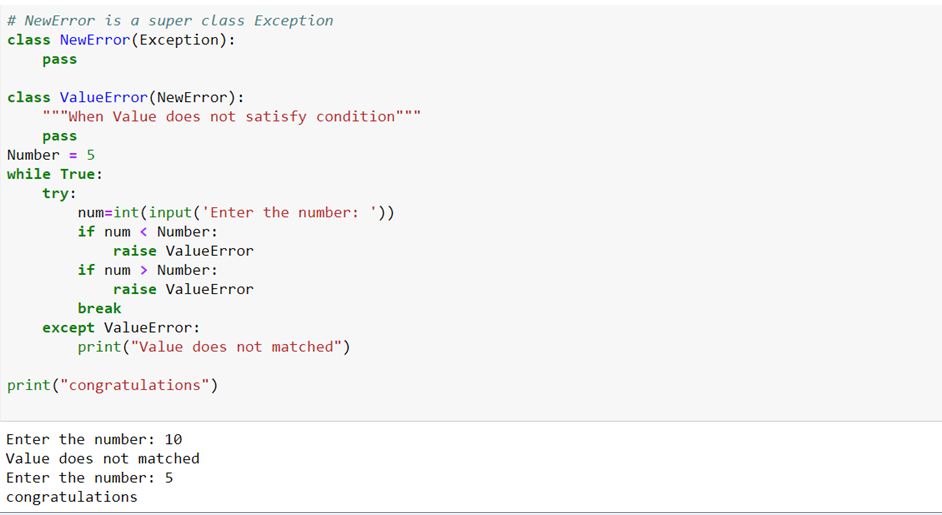 Python Userdefined Exceptions i2tutorials