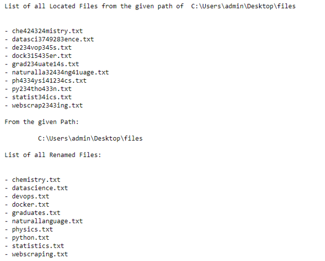 Rename the files in a Directory using Python i2tutorials