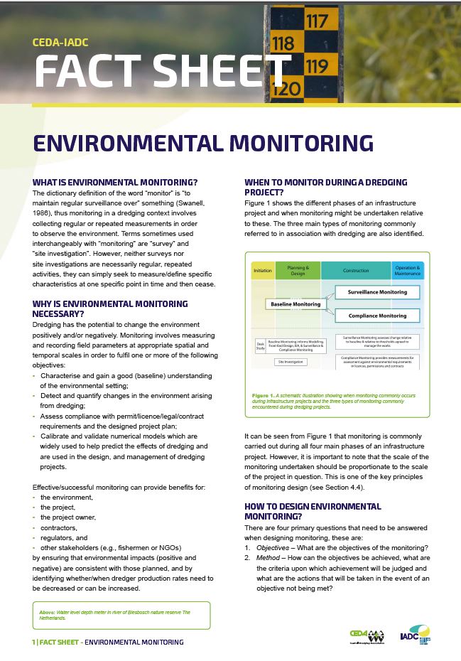 The Fact Sheet Environmental Monitoring Describes the methods used to