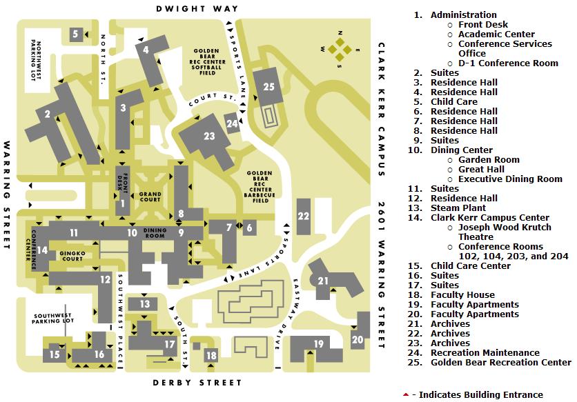Map Of Uc Berkeley Campus The World Congress On Engineering And Computer Science Wcecs 2010