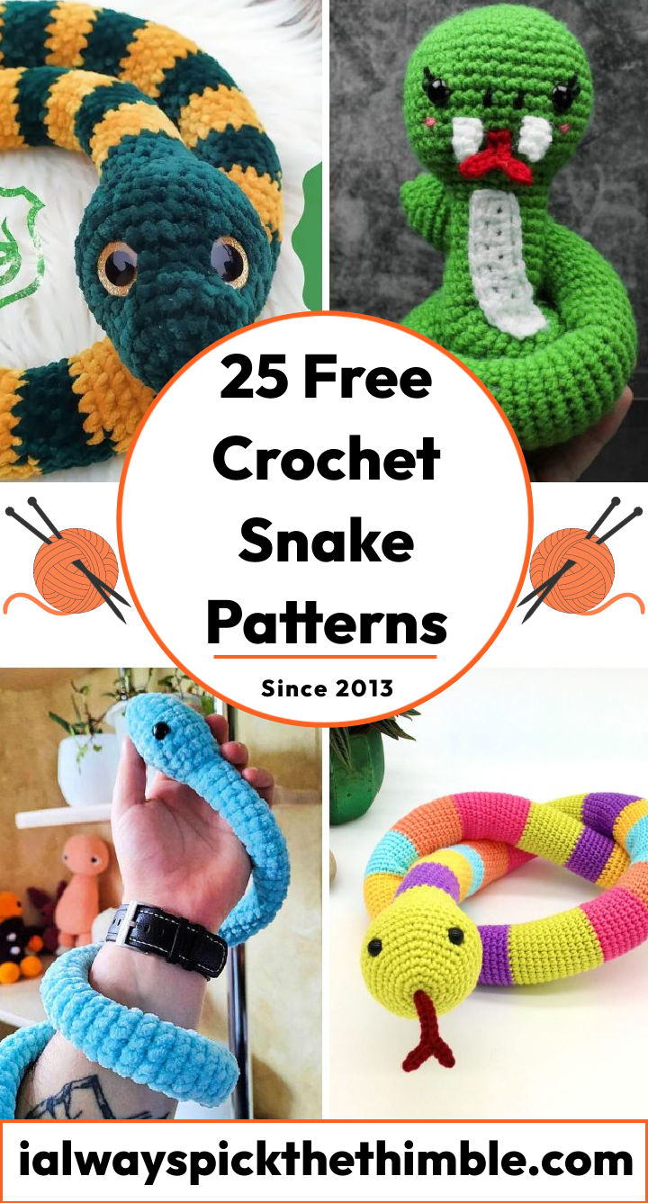 25 Free Crochet Snake Patterns (Amigurumi Pattern)