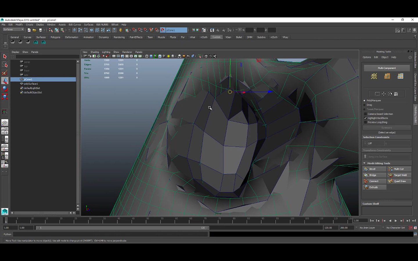Retopologizing Workflow in Maya with Quad Draw