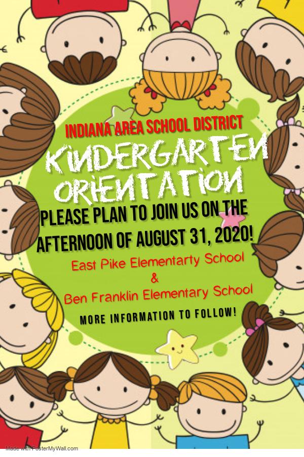 Kindergarten Orientation Indiana Area School District