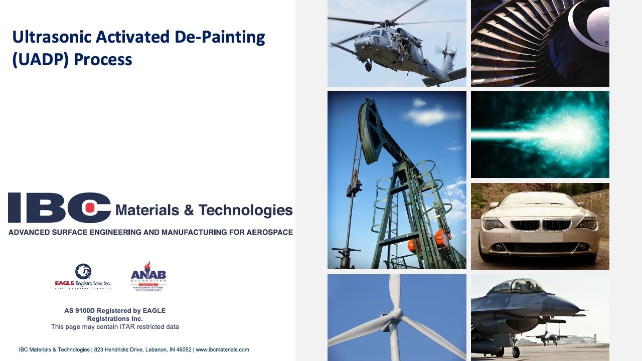 Ultrasonically Activated Depainting (UADP) IBC Materials