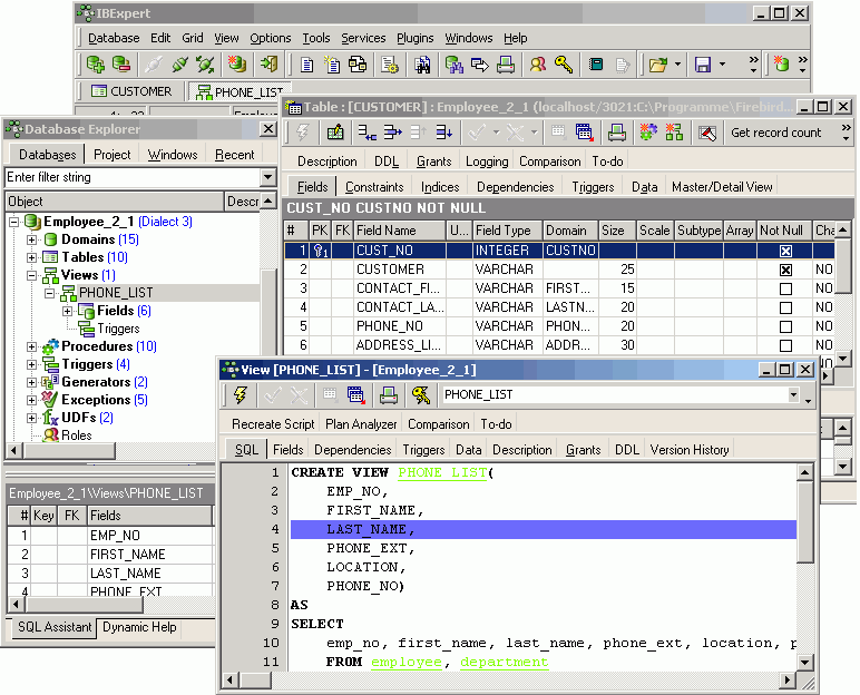 the database experts Doc/SDI (Single Document Interface)