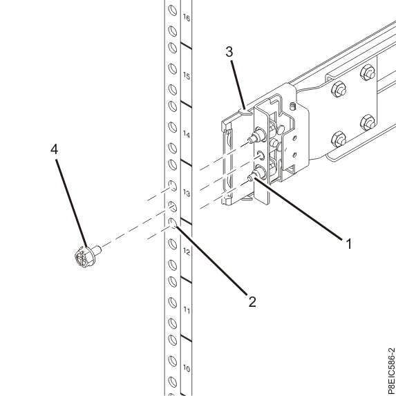 Attaching slide rails to the system and rack
