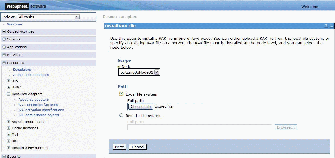 Configuring WebSphere Application Server (CTG on Multiplatforms)